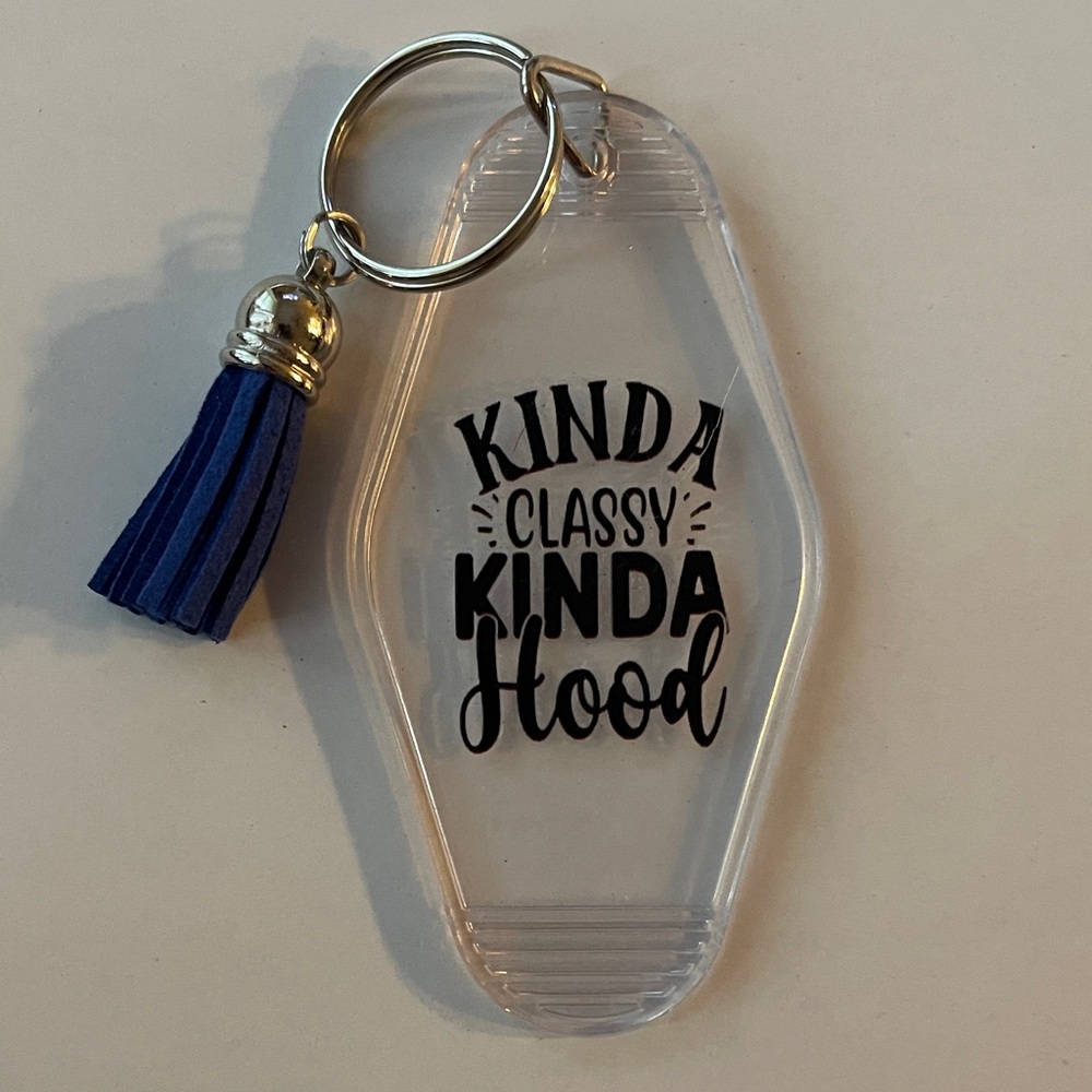 Blue Tassel Key Holder